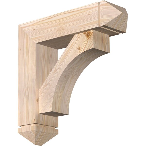Ekena Millwork Westlake Arts and Crafts Smooth Bracket w/ Offset Brace, Douglas Fir, 7 1/2"W x 28"D x 28"H BKT0806X28X28WTL03SDF - main